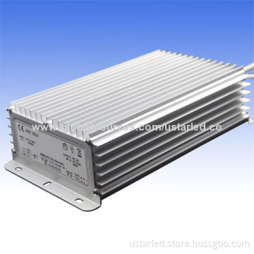 200W IP67 Waterproof LED Power Supplies, DC 12V/24V, 16.6A, AC 85-265V, Aluminum Body